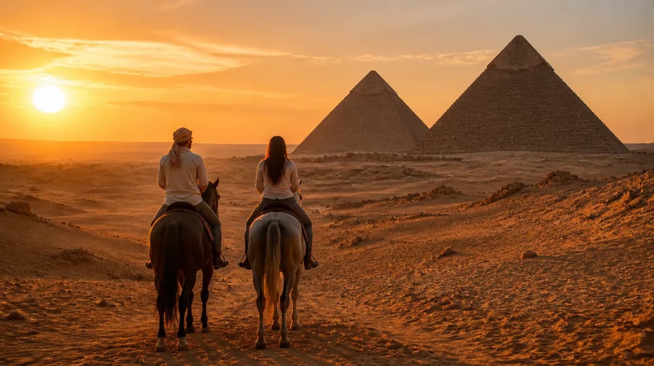 Horse Riding Around the Pyramids