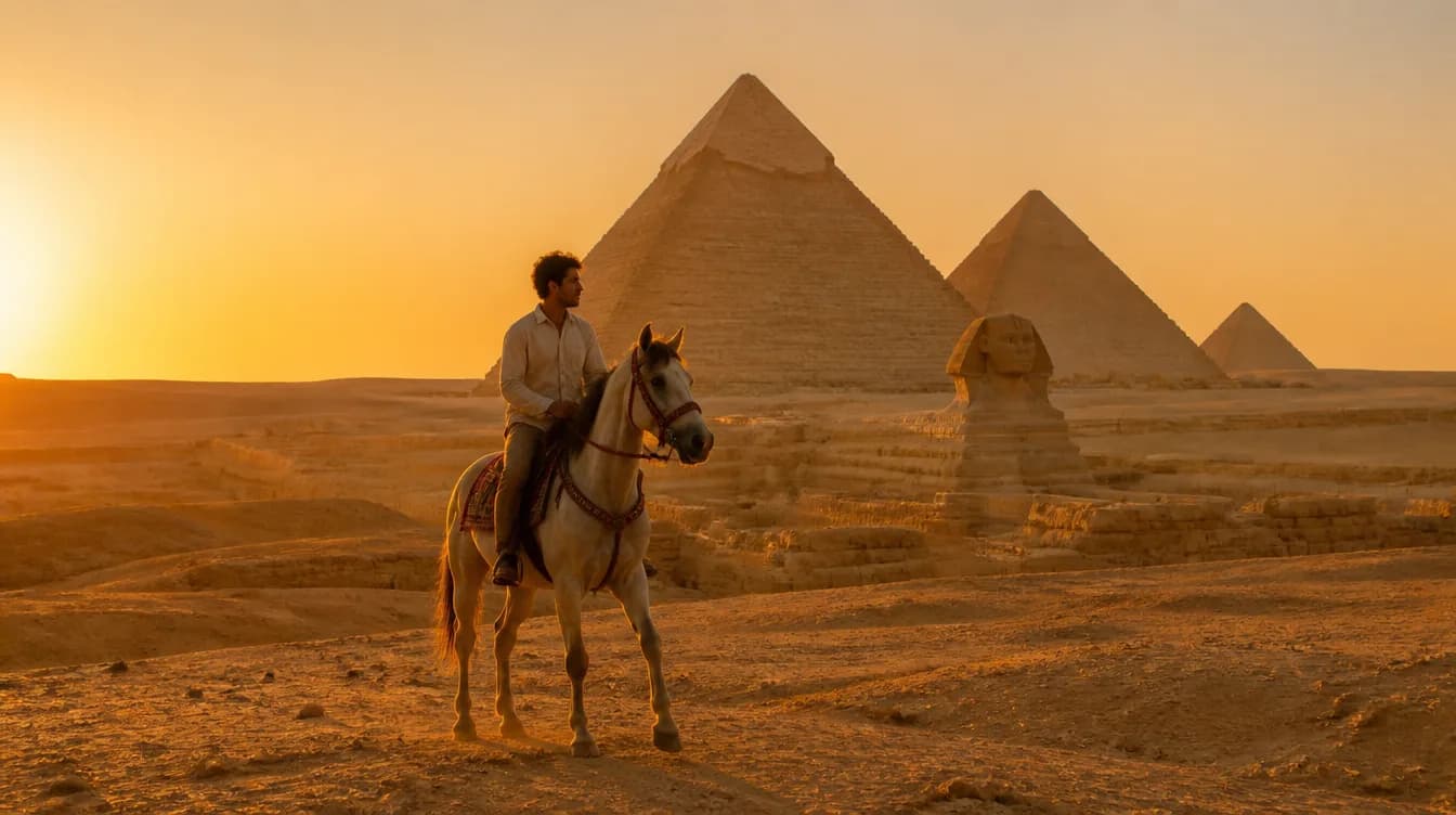 Horse Riding Around the Pyramids