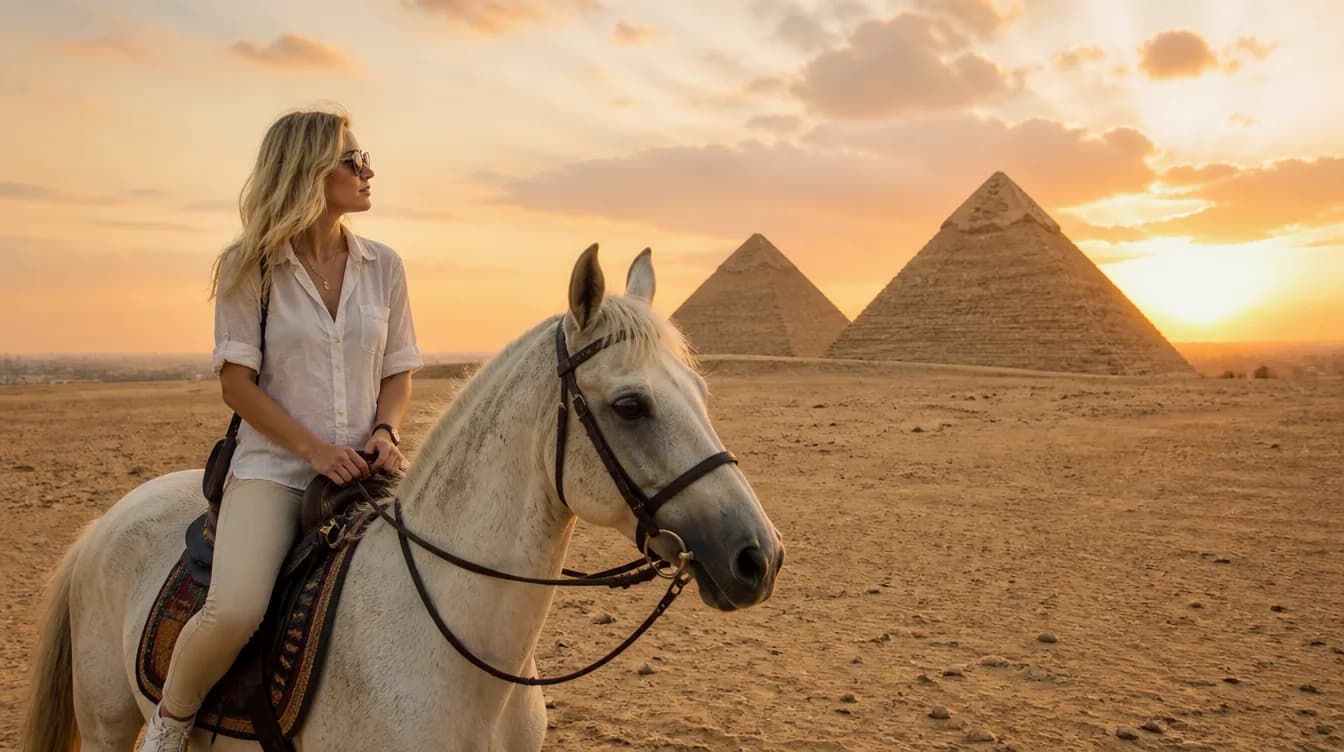 Horse Riding Around the Pyramids